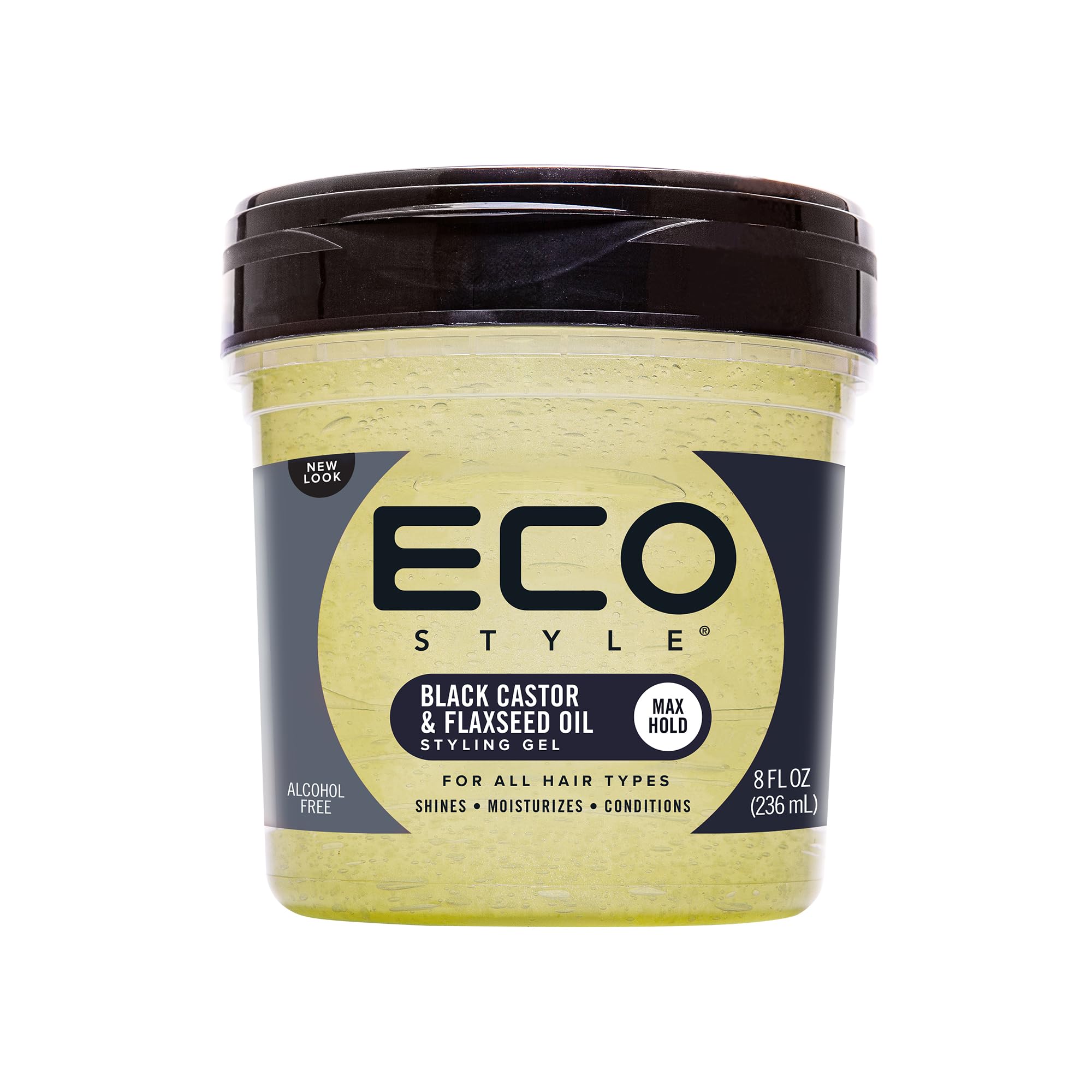 Eco Style Black Castor and Flaxseed Oil Styling Gel Helps Nourish and Repair