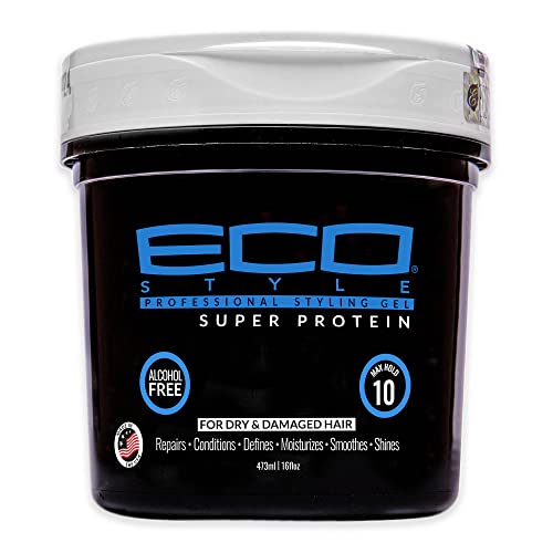 Eco Style Styling Gel Super Protein Black 16 oz - Thumbnail 2