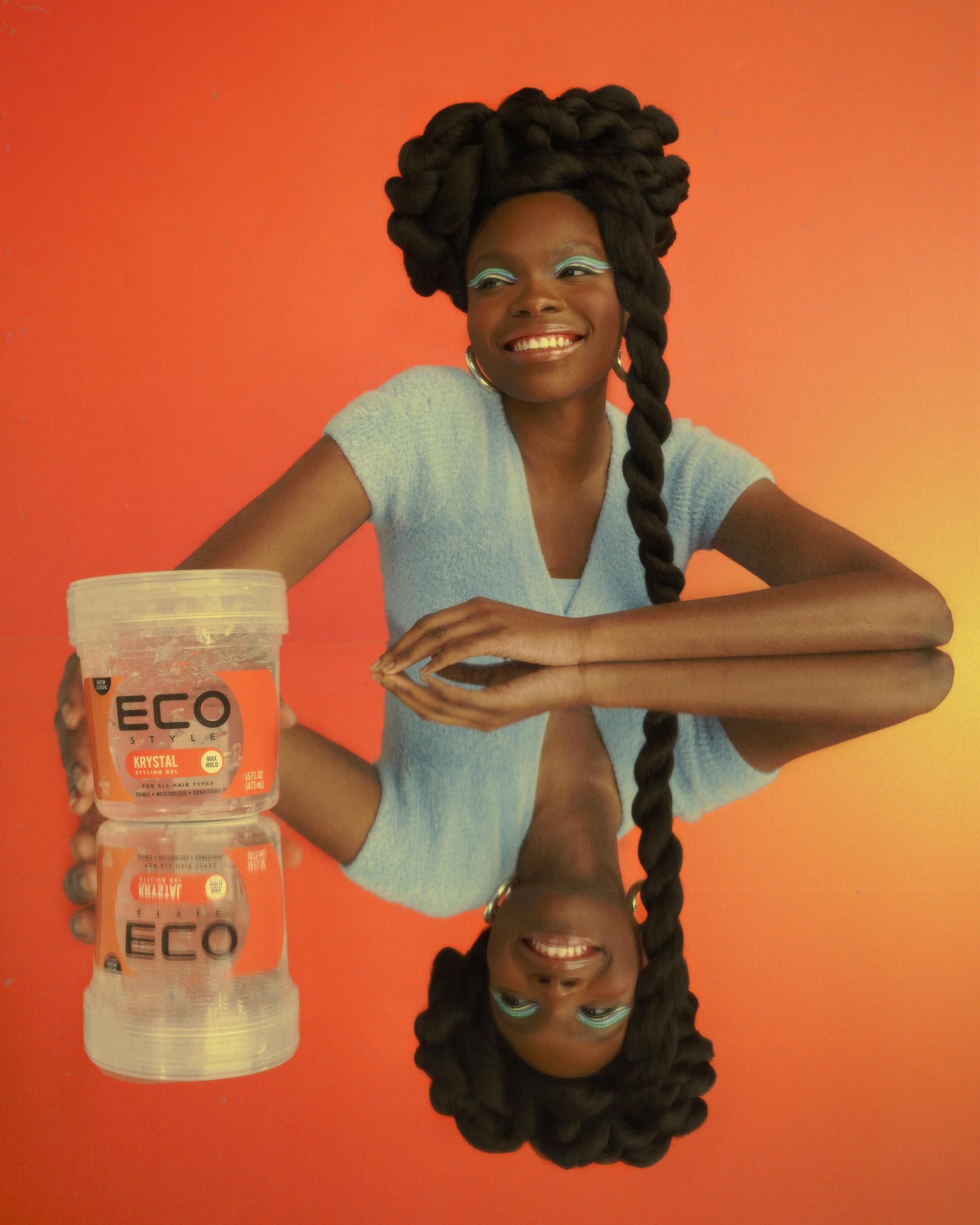 Ecoco Eco Style Hair Gel Krystal Strong Hold Any Hair Type and Color Adds Body