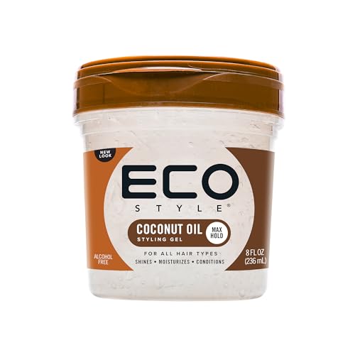 Eco Style Coconut Oil Styling Gel Adds Luster and Moisturizes Hair Weightless - Thumbnail 3