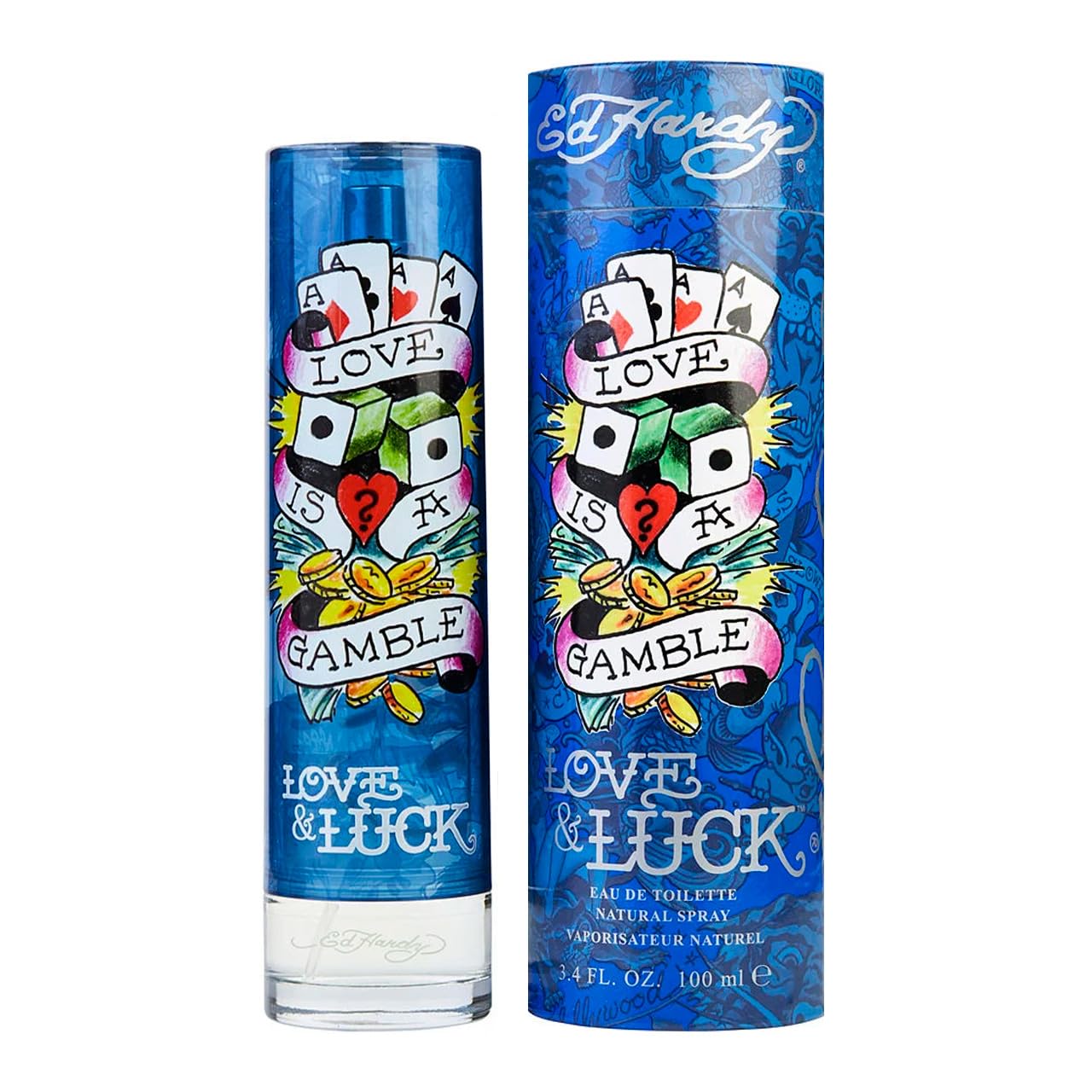 ED HARDY LOVE&LUCK(M)EDT SP 3.4oz(LI FREE)