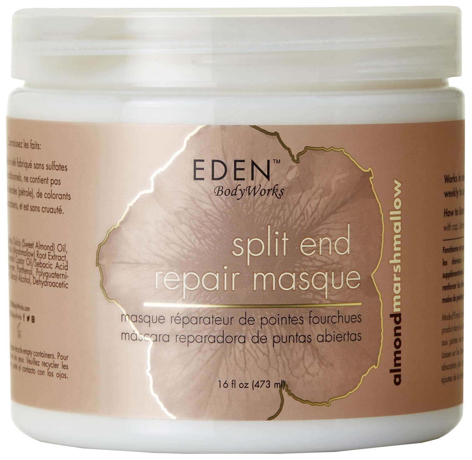 Eden Bodyworks Almond Marshmallow Split End Repair Masque | | Detangle - Thumbnail 3