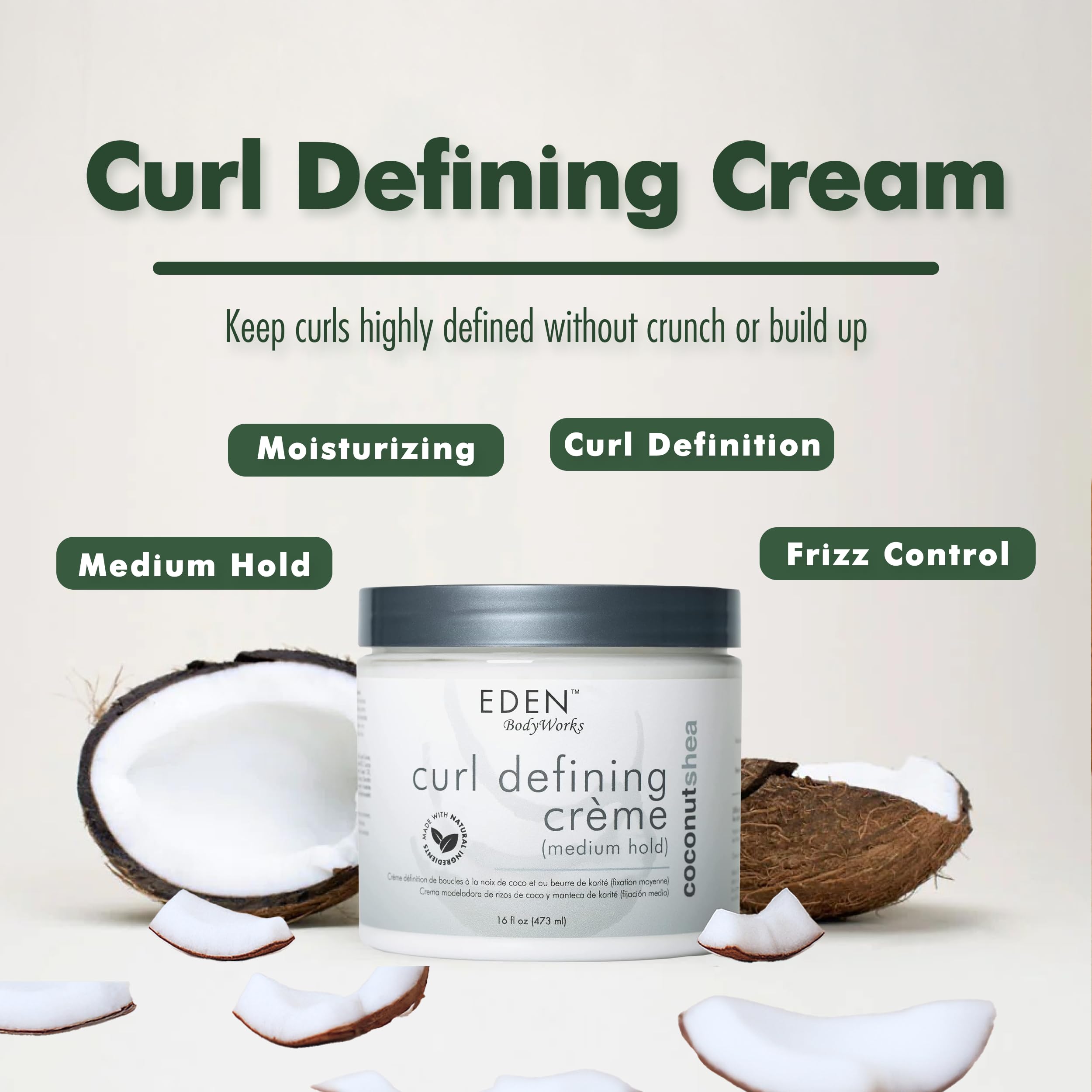 Eden Bodyworks Coconut Shea Curl Defining Creme | | Moisturize Protect Against - Thumbnail 3
