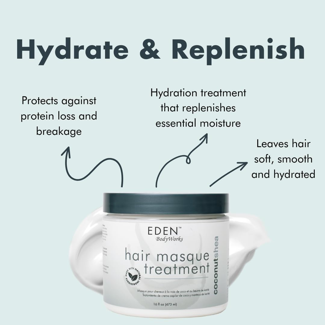 Eden Bodyworks Coconut Shea Moisturizing Hair Masque Treatment | | Hydrate - Thumbnail 2