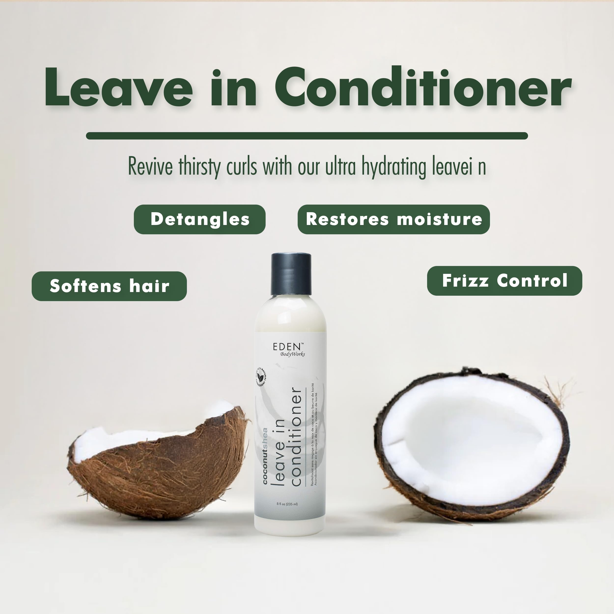 Eden Bodyworks Coconut Shea Leave In Conditioner | | Moisturize Define Curls - Thumbnail 2