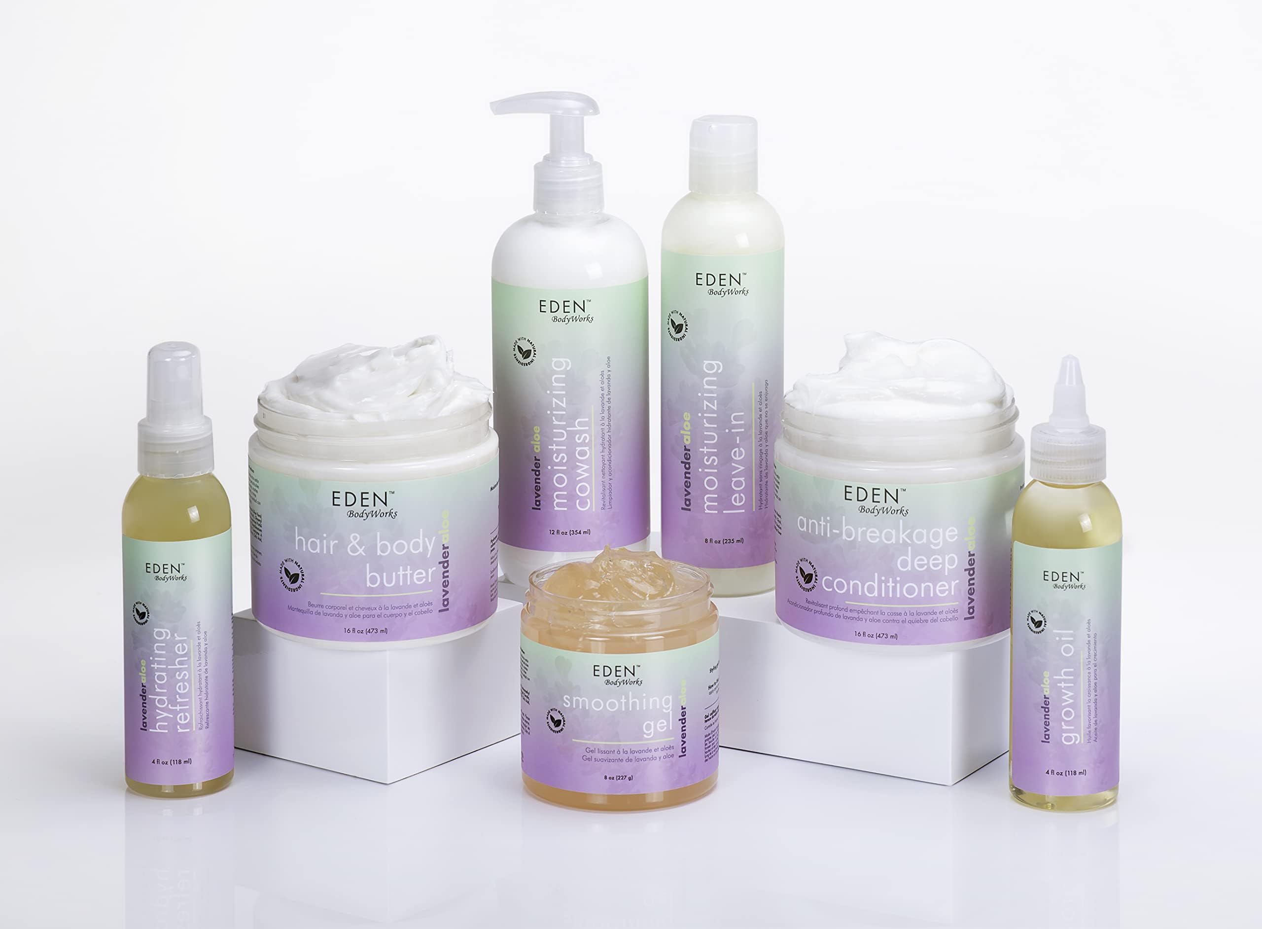 Eden Bodyworks Lavender Aloe Leave In Conditioner Moisturize Dry Damaged Hair - Thumbnail 2