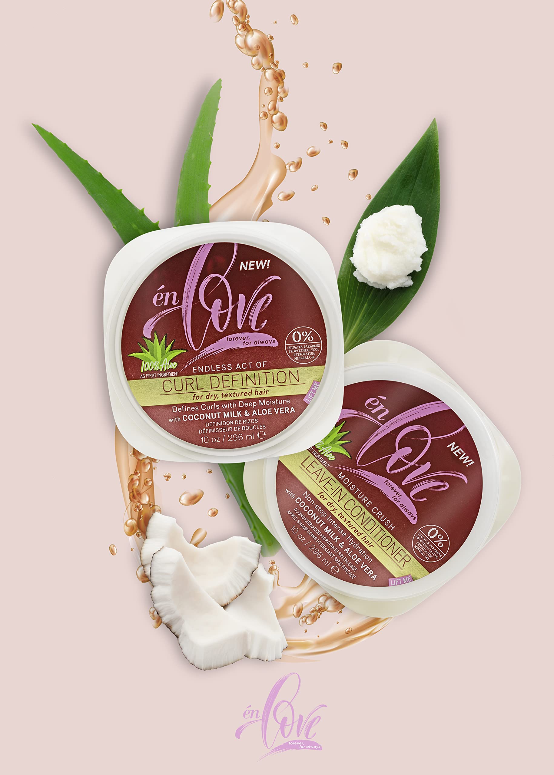 Én Love Moisture Crush Leave In Conditioner | Organic Coconut Milk Aloe Vera