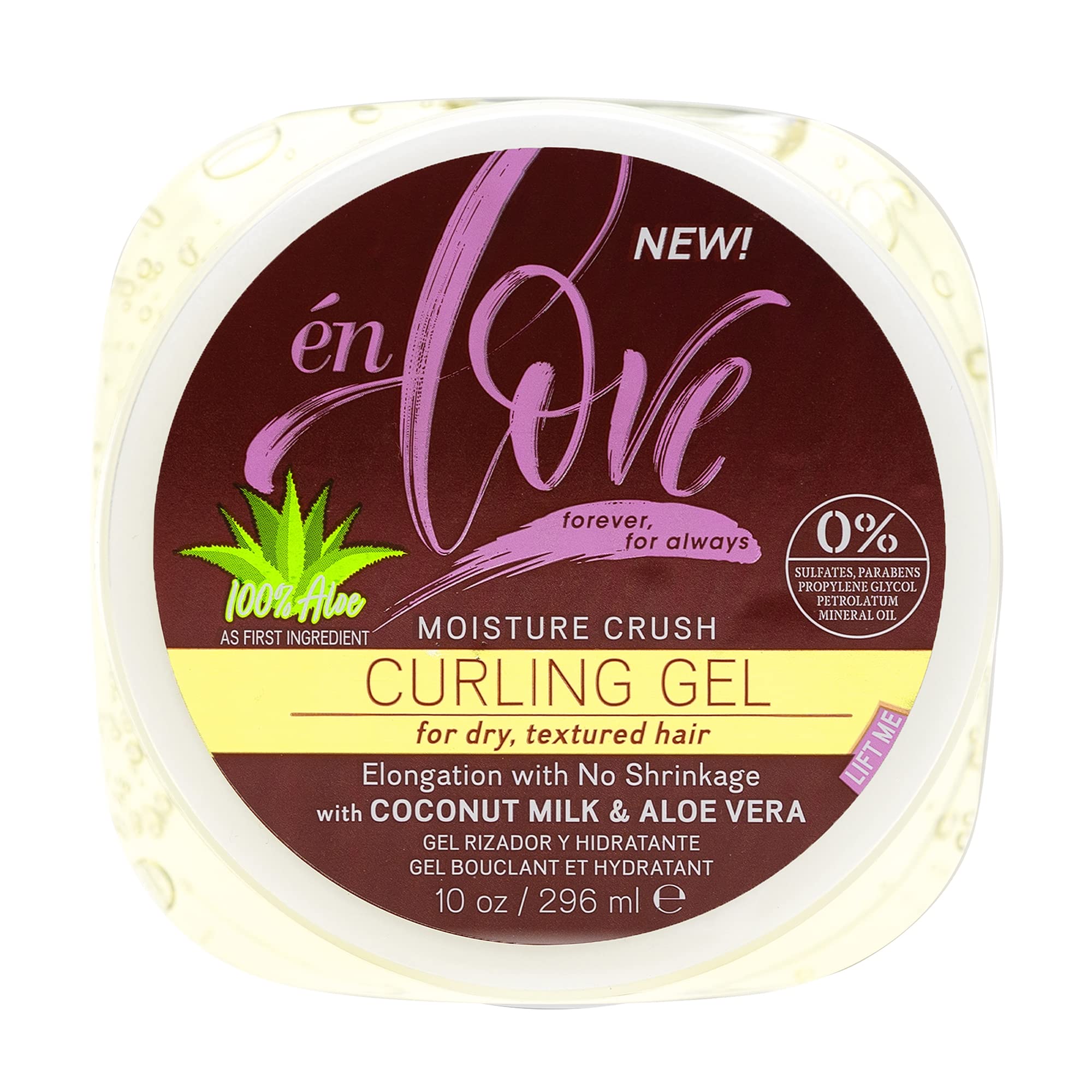 Én Love Moisture Crush Curling Gel With Natural Coconut Milk Pure Aloe Vera for