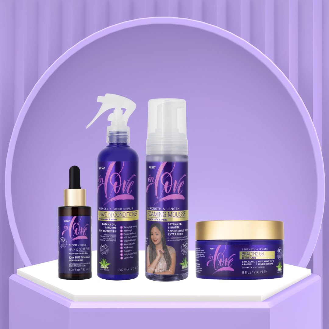 Én Love Strength Length Braiding Gel With Batana Oil Biotin Caffeine Extreme - Thumbnail 3