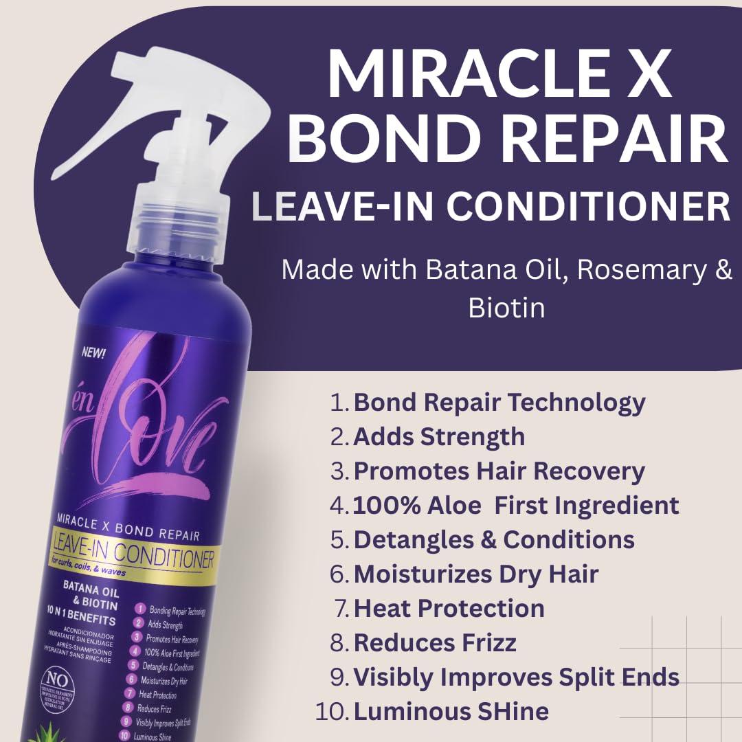 Én Love Miracle X Bond Repair Leave In Conditioner With Organic Batana Oil - Thumbnail 3