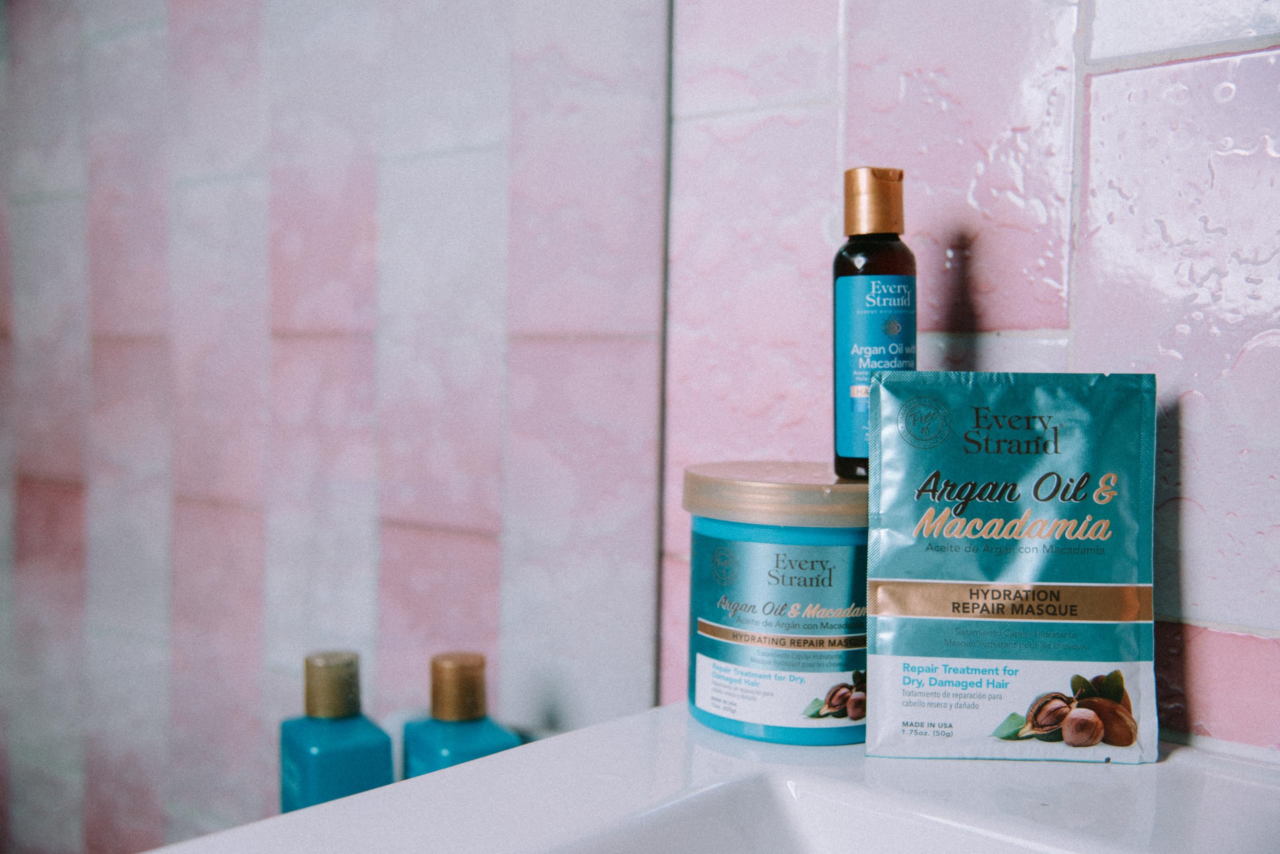 Every Strand Argan Oil With Macadamia Hydrating Hair Masque 15 oz - Thumbnail 2