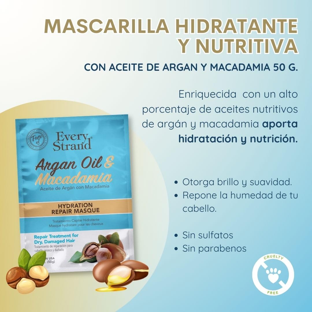 Every Strand Argan Oil With Macadamia Hydrating Hair Masque 1.75 oz - Thumbnail 2