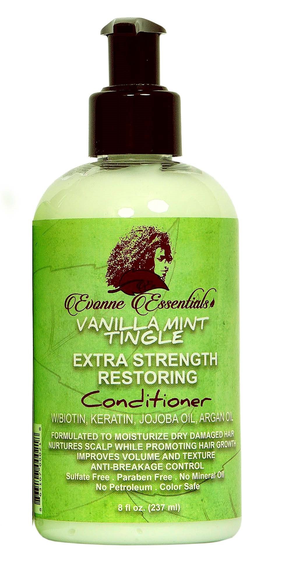 Evonne Essentials Vanilla Mint Tingle Extra Strength Restoring Conditioner 8 oz