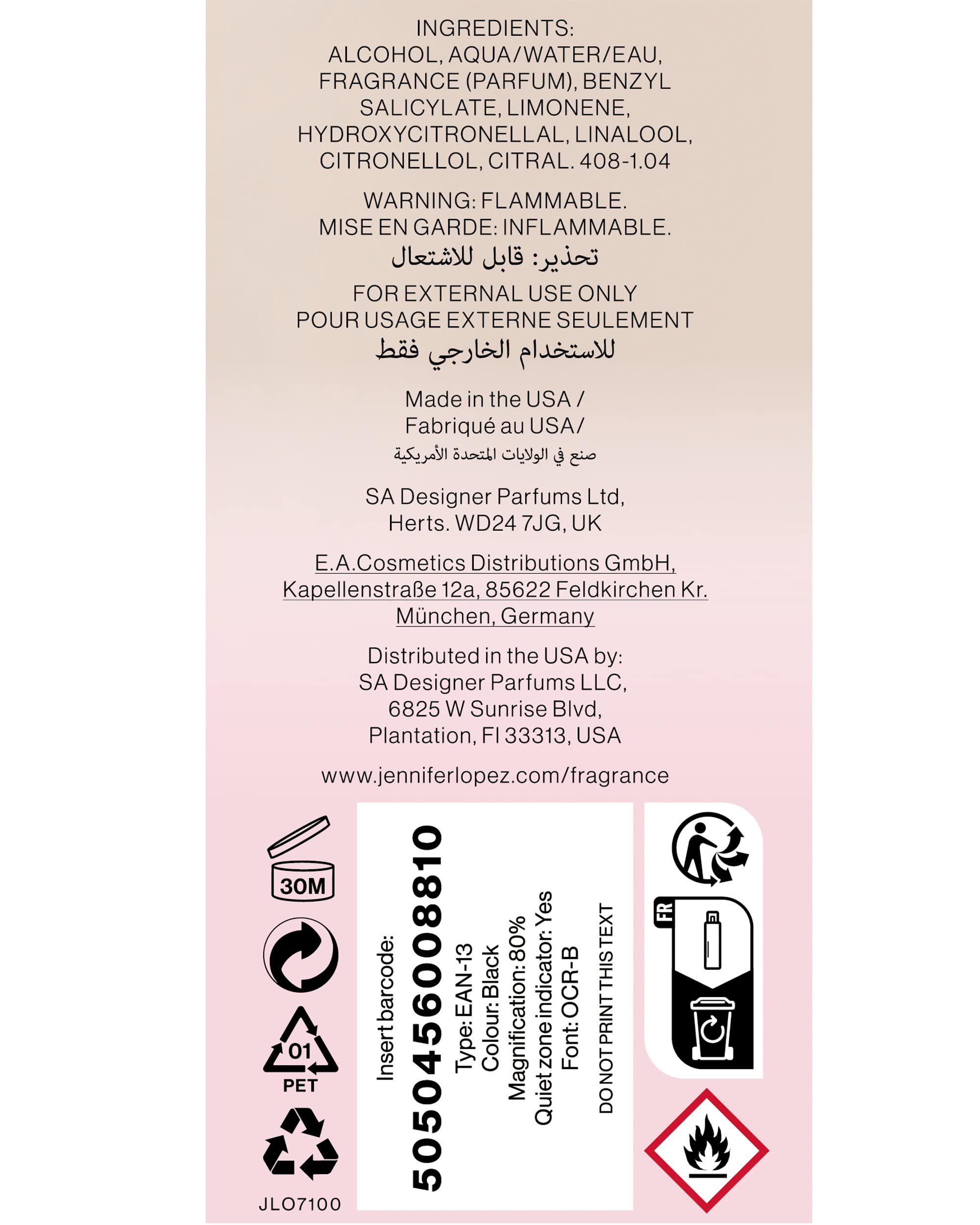 [Body Mist] Jennifer Lopez Jlust Body Mist 8 oz - Thumbnail 2