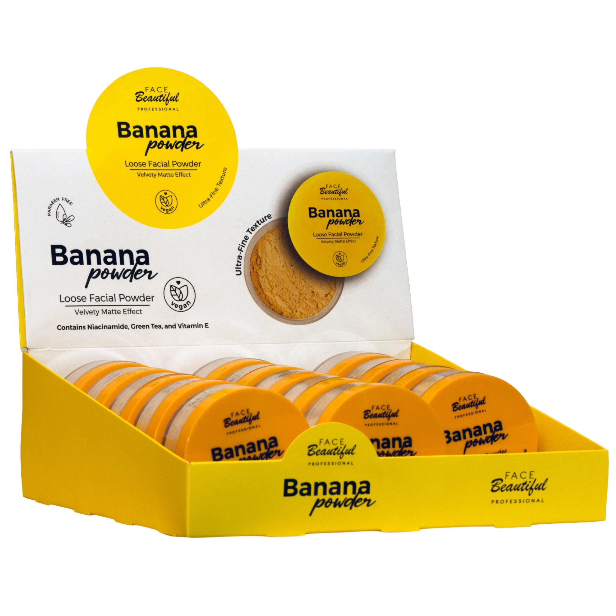 (14-pack) Face Beautiful Loose Powder Banana