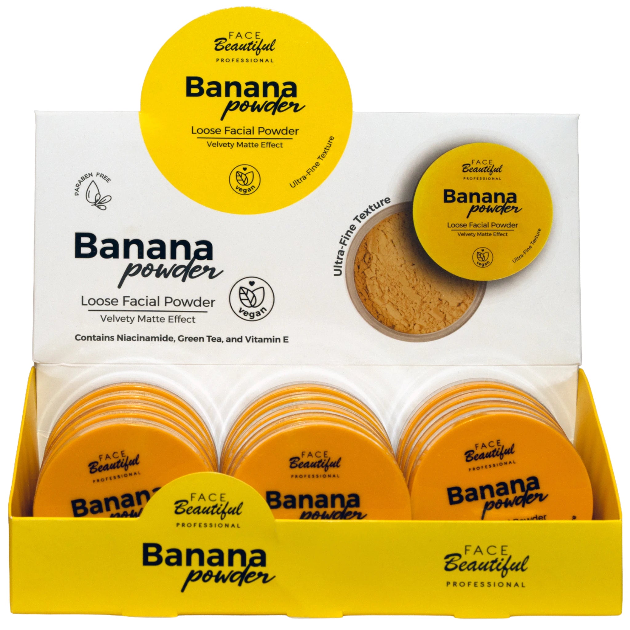 (14-pack) Face Beautiful Loose Powder Banana