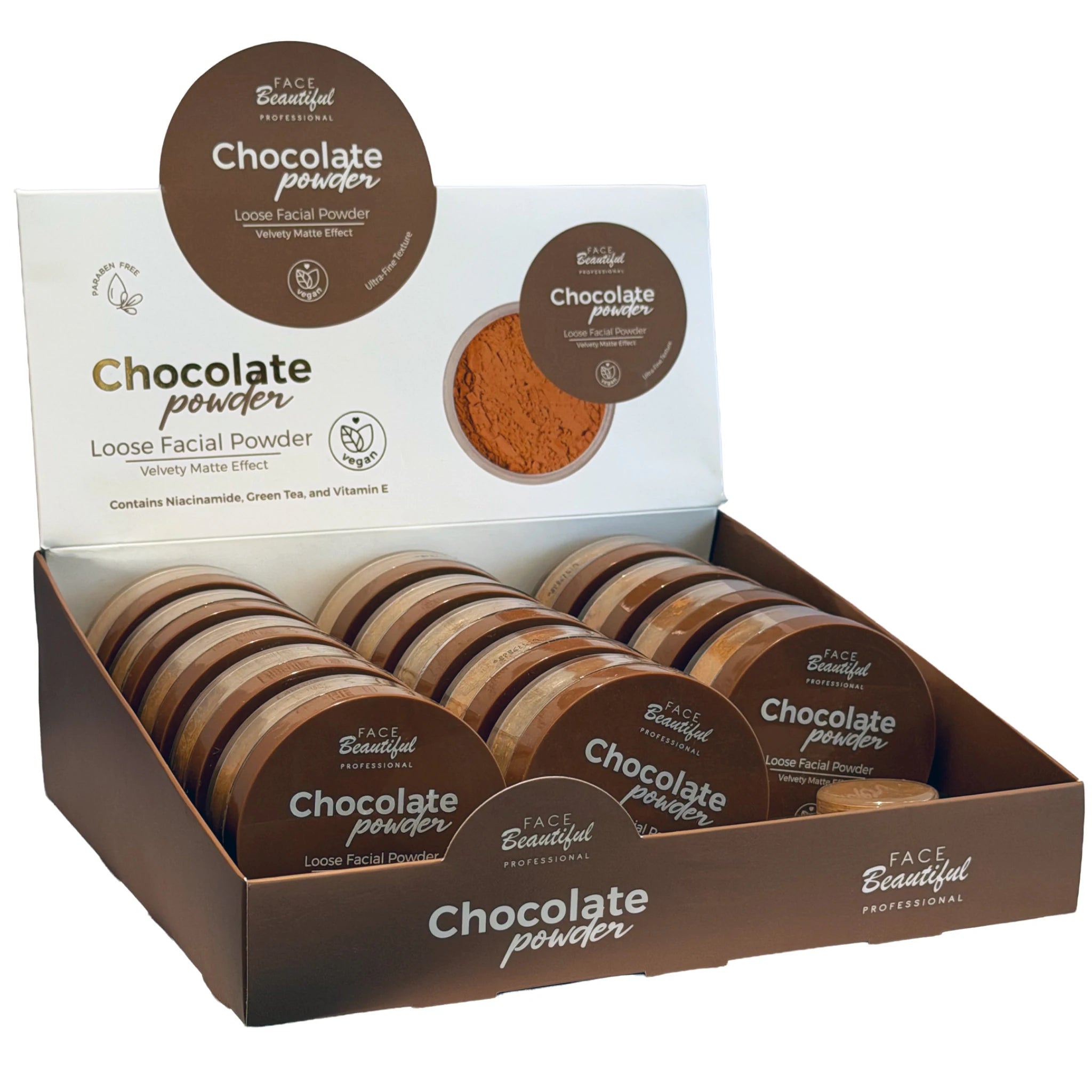 (14-pack) Face Beautiful Loose Powder Chocolate