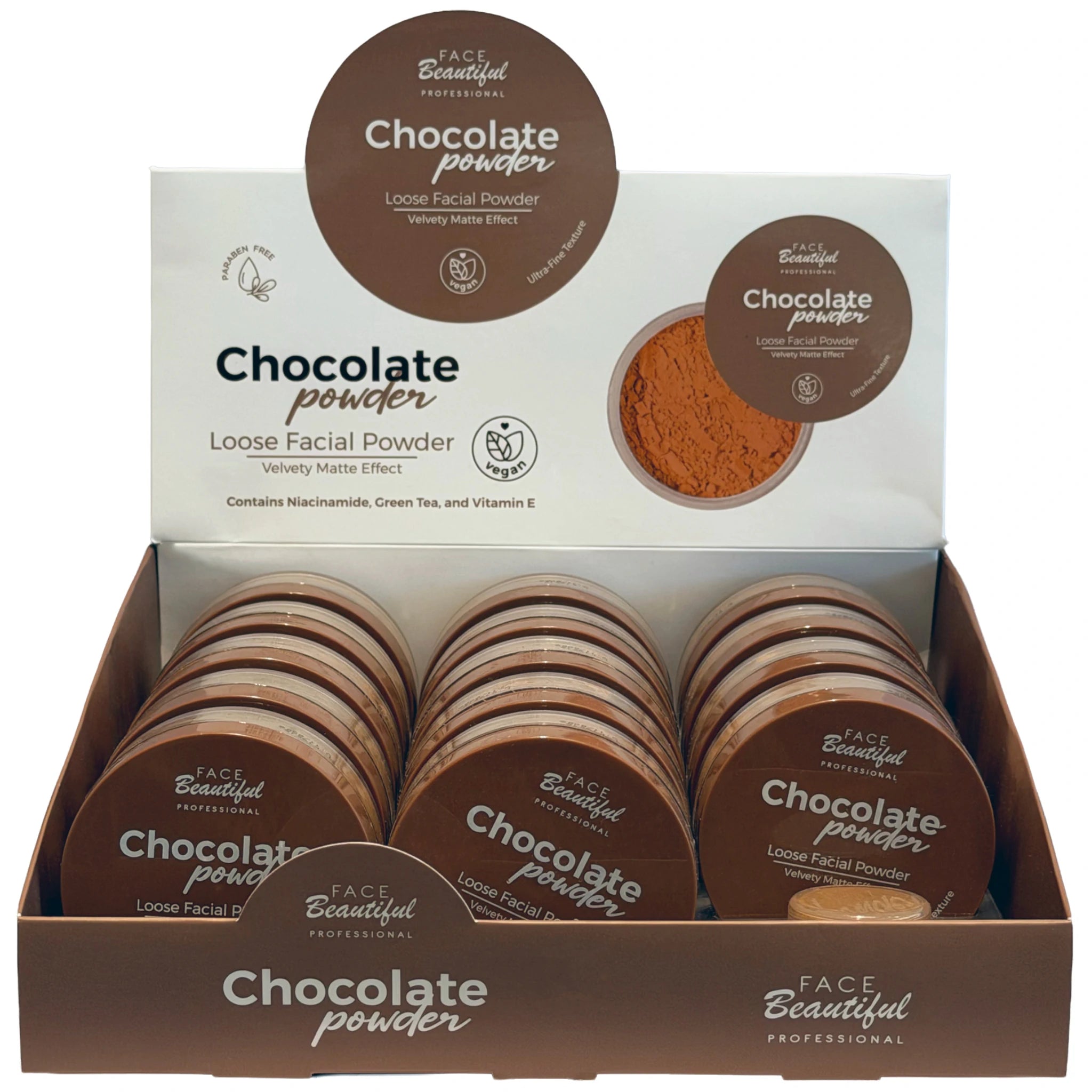 (14-pack) Face Beautiful Loose Powder Chocolate