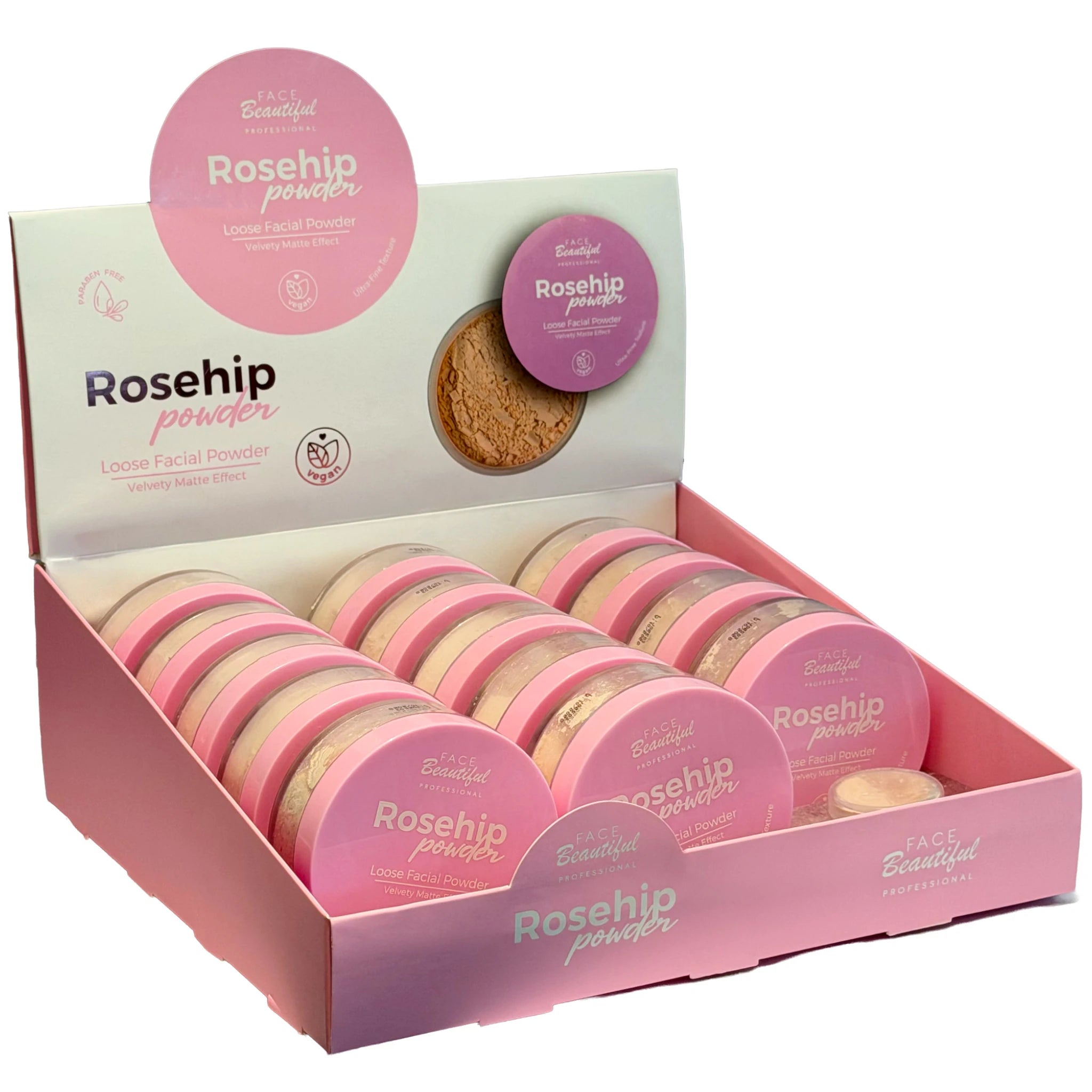 (14-pack) Face Beautiful Loose Powder Rosehip