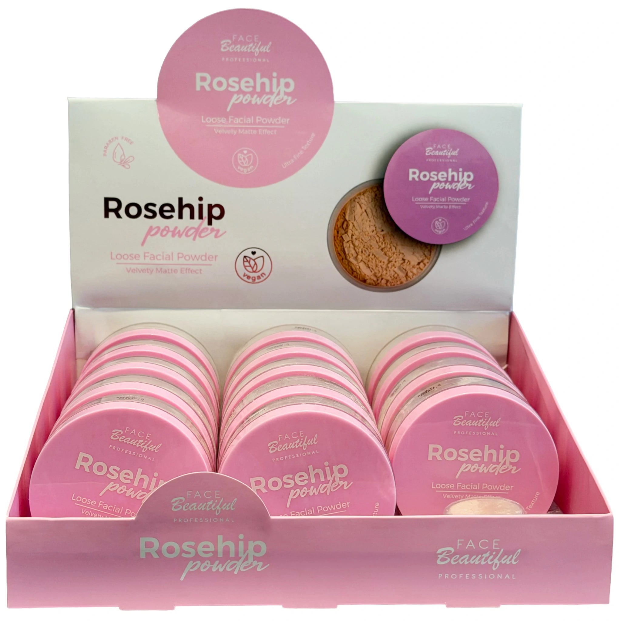(14-pack) Face Beautiful Loose Powder Rosehip