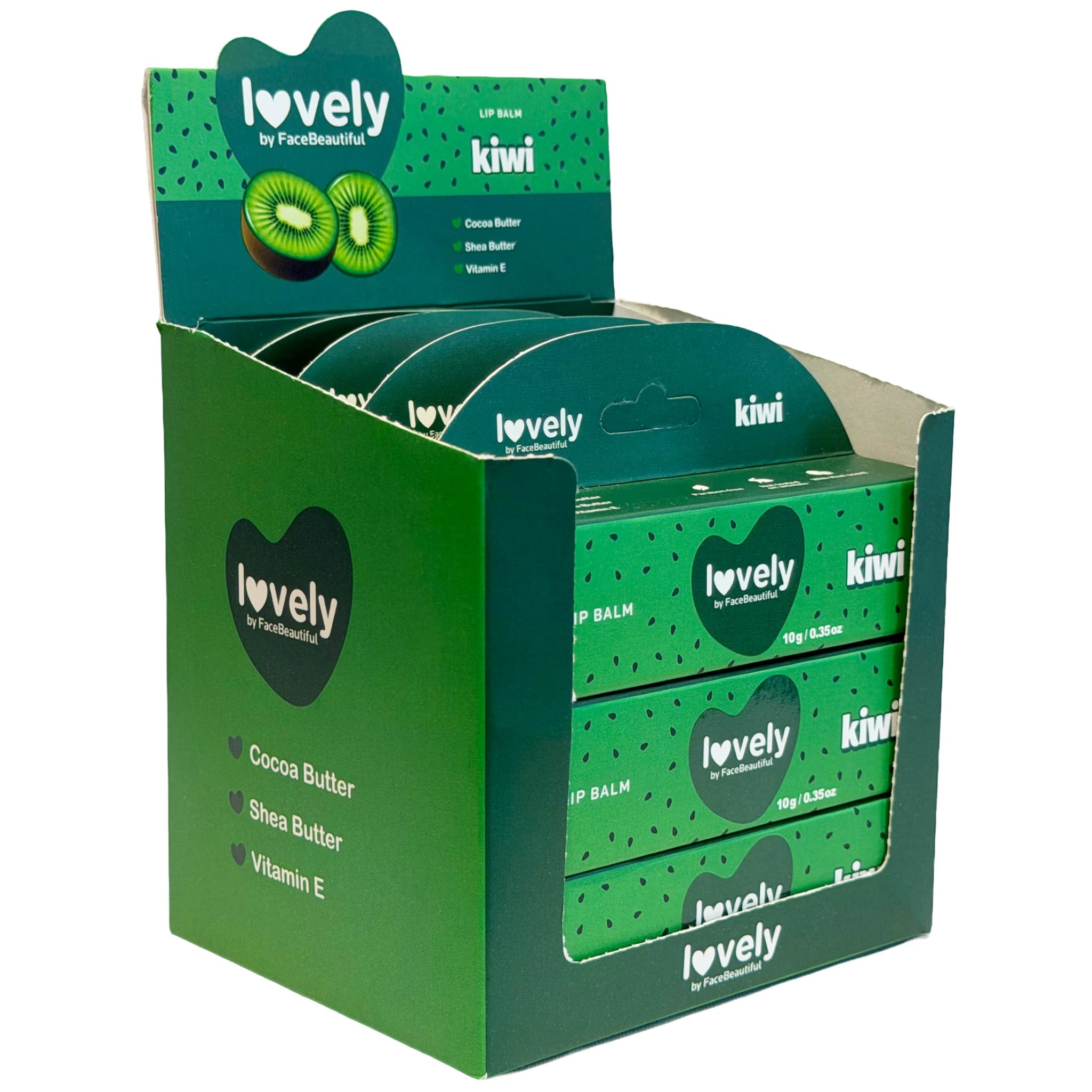 (12-pack) Face Beautiful Lovely Lip Balm Kiwi