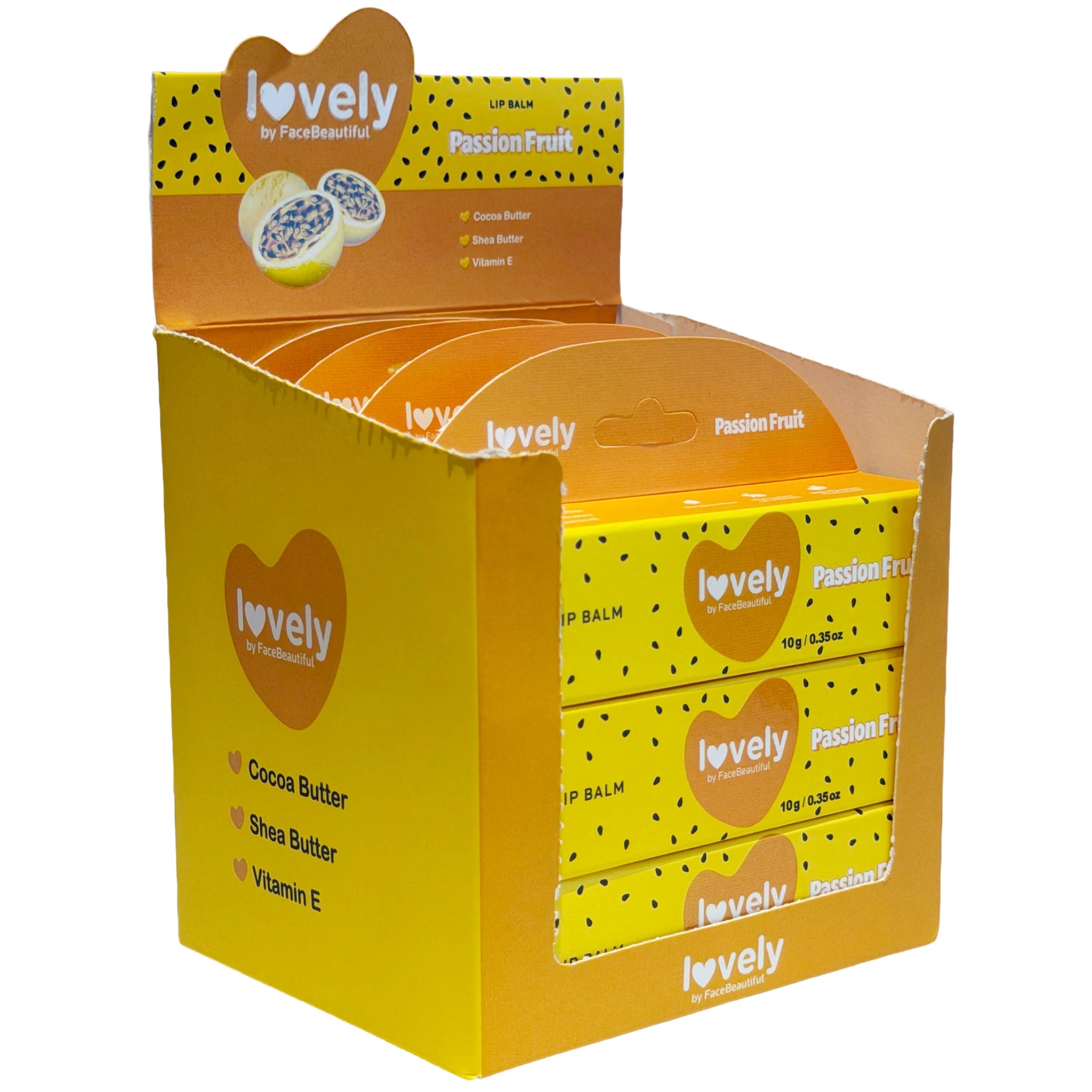 (12-pack) Face Beautiful Lovely Lip Balm Passion Fruit