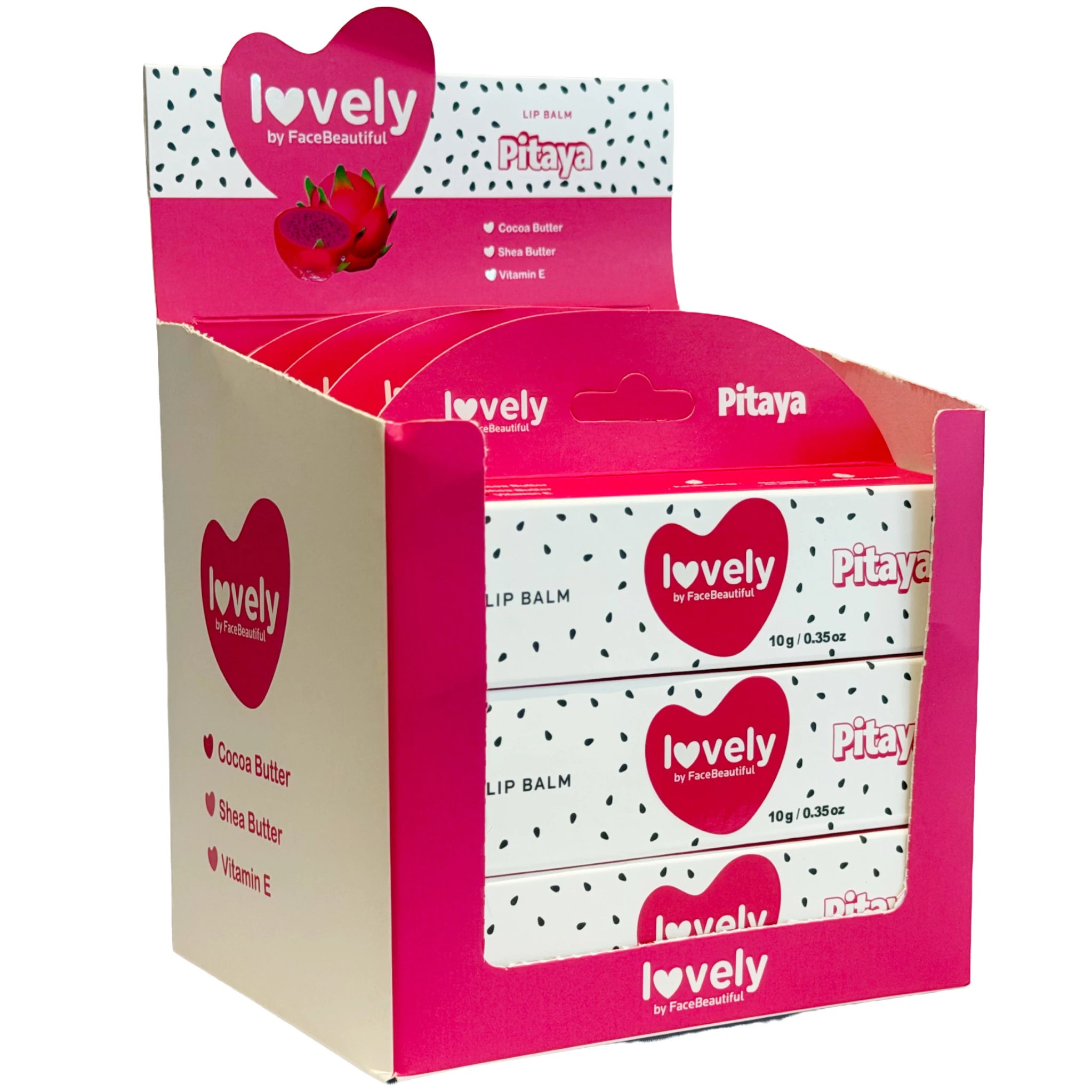 (12-pack) Face Beautiful Lovely Lip Balm Pitaya