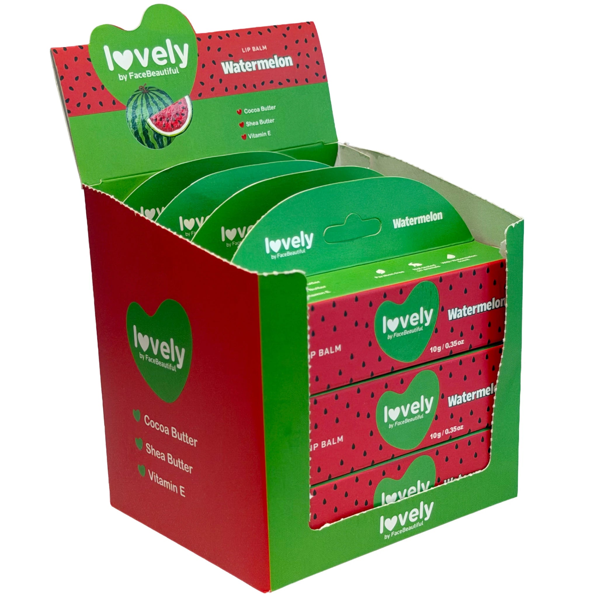 (12-pack) Face Beautiful Lovely Lip Balm Watermelon