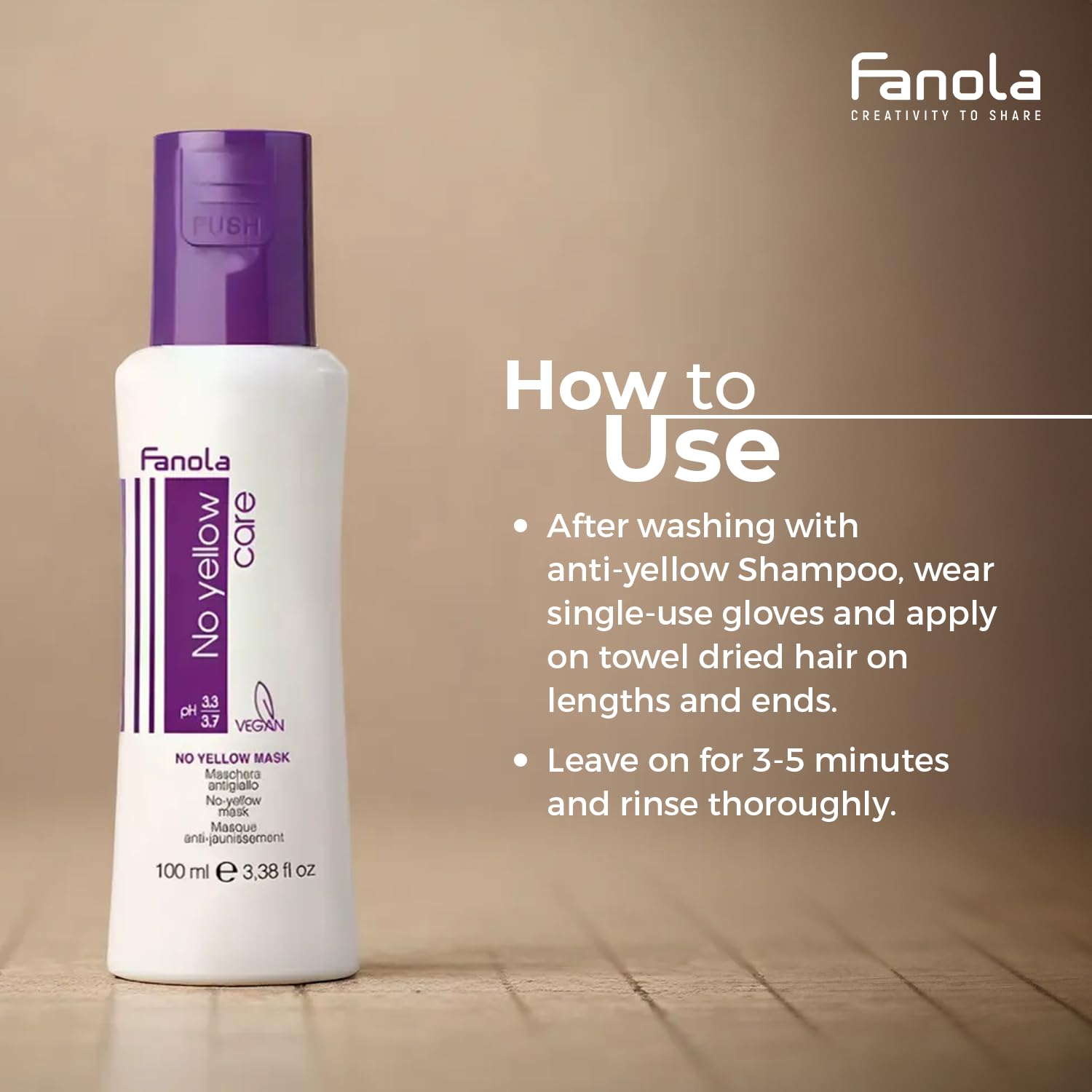 Fanola No Yellow Hair Mask With Purple Violet Pigments To Eliminate Unwanted - Thumbnail 3