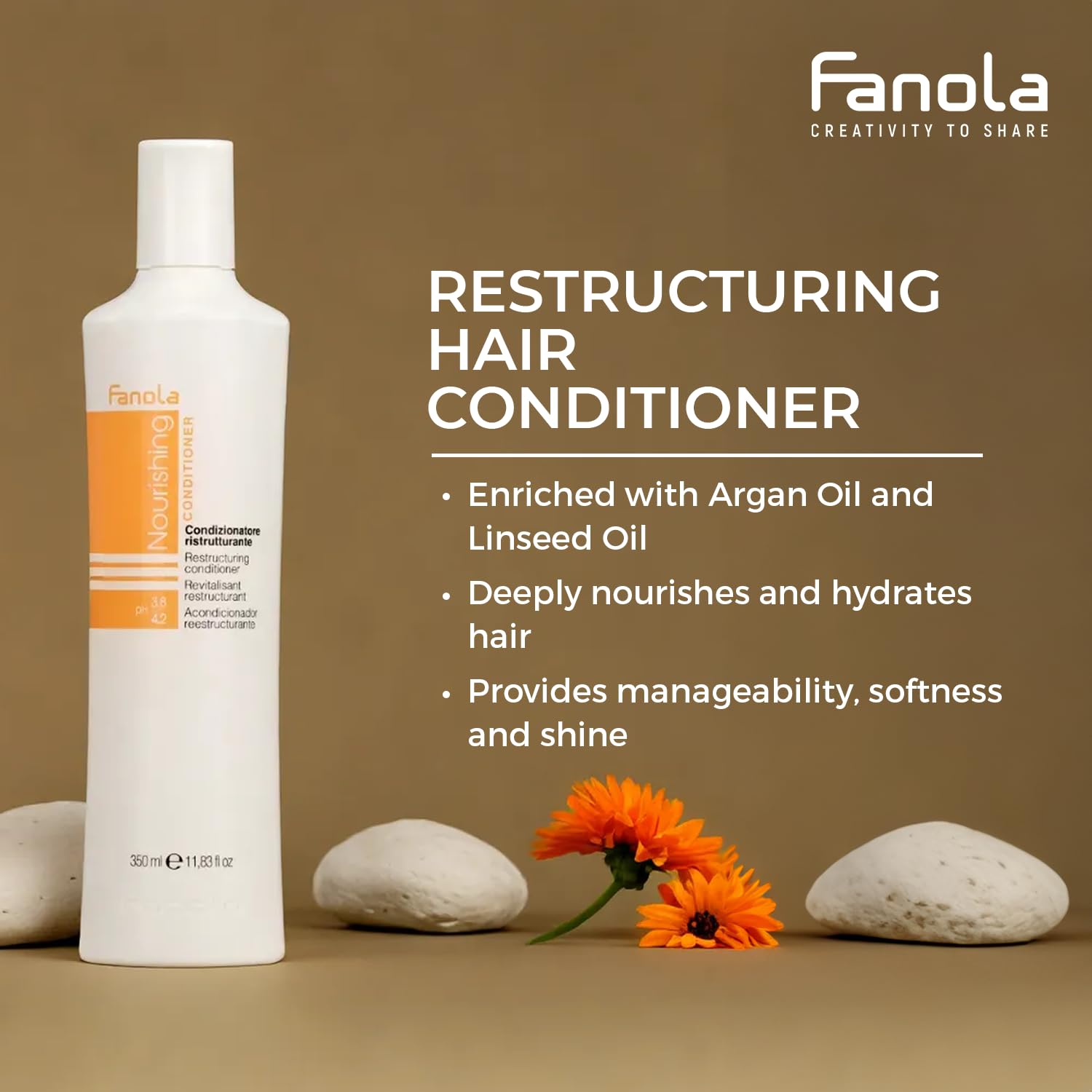 Fanola Restructuring Hair Conditioner Men Hydrating Conditioner for Dry Hair - Thumbnail 3
