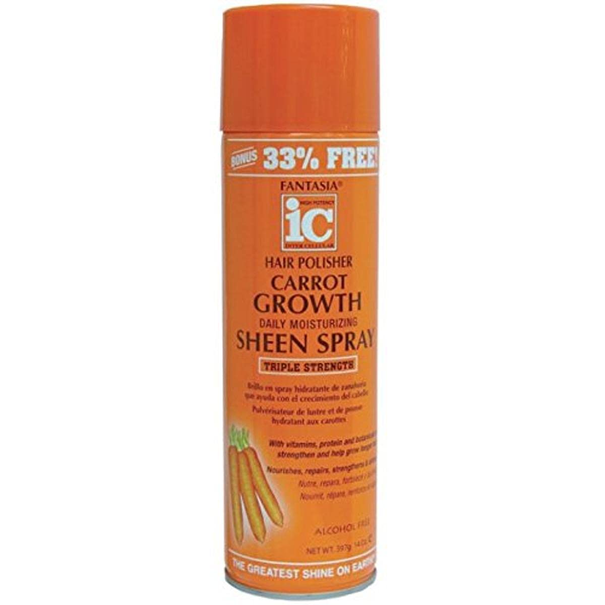Fantasia Ic Hair Polisher Carrot Growth Sheen 14 oz - Thumbnail 2