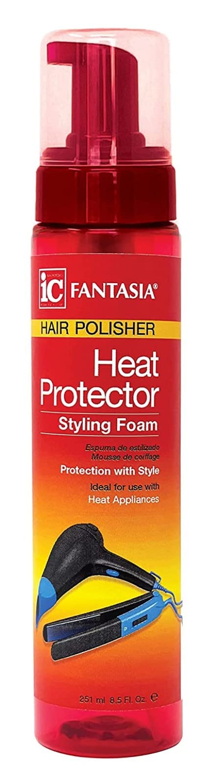 Fantasia Ic Heat Protector Styling Foam Polisher 8.5 oz - Thumbnail 2