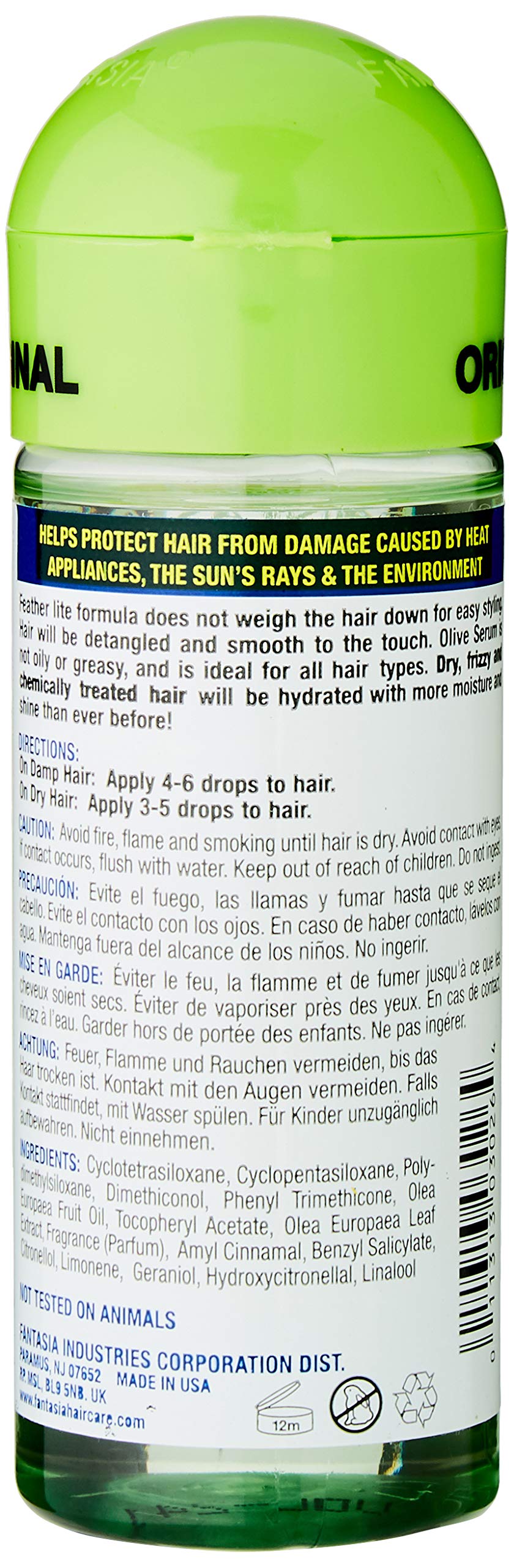 Fantasia Hair Polisher Olive Serum 2 oz - Thumbnail 2