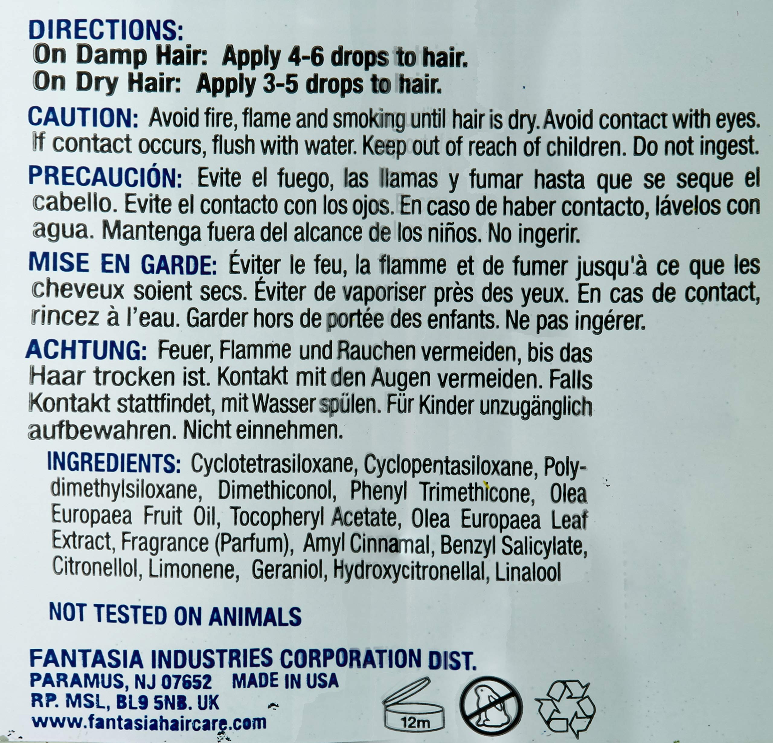 Fantasia Hair Polisher Olive Serum 2 oz - Thumbnail 3