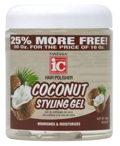 Fantasia Ic Coconut Styling Gel Nourish and Moisturize 20 oz - Thumbnail 2
