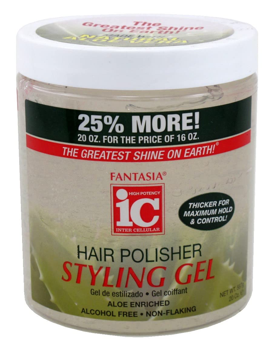 Fantasia Hair Polish Styling Gel With Sparkle Lites Regular By Fantasia 16 oz - Thumbnail 2