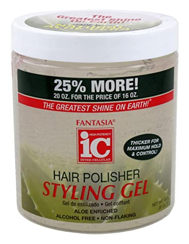 Fantasia Hair Polish Styling Gel With Sparkle Lites Regular By Fantasia 16 oz - Thumbnail 3