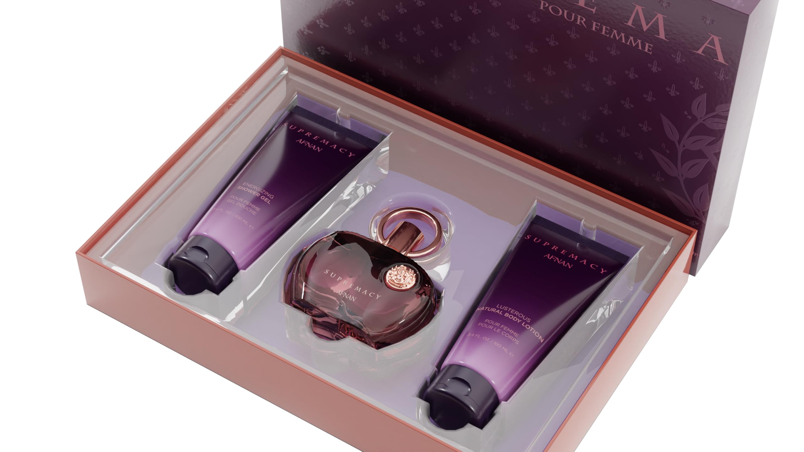 [Set] Afnan Supremacy Purple 3.4 L + 3.4 B/l + 3.4 S/g United Arab Emir. 12pcs Bybox - Thumbnail 3