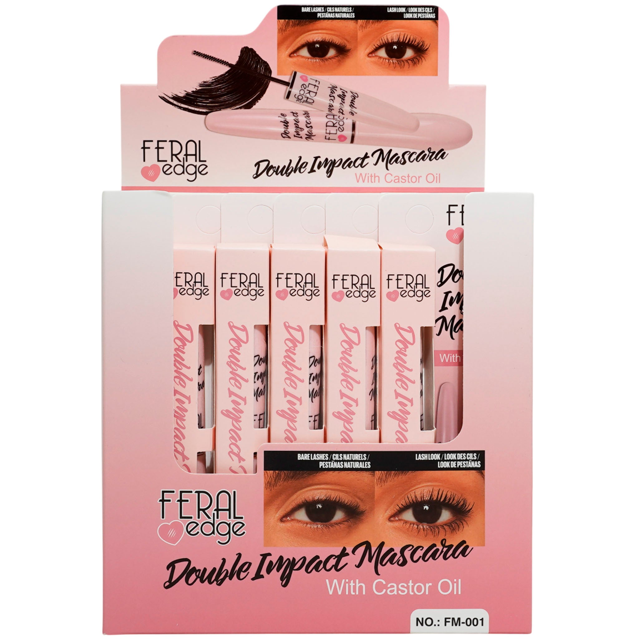 (24-pack) Feral Edge Double Impact Mascara With Castor Oil