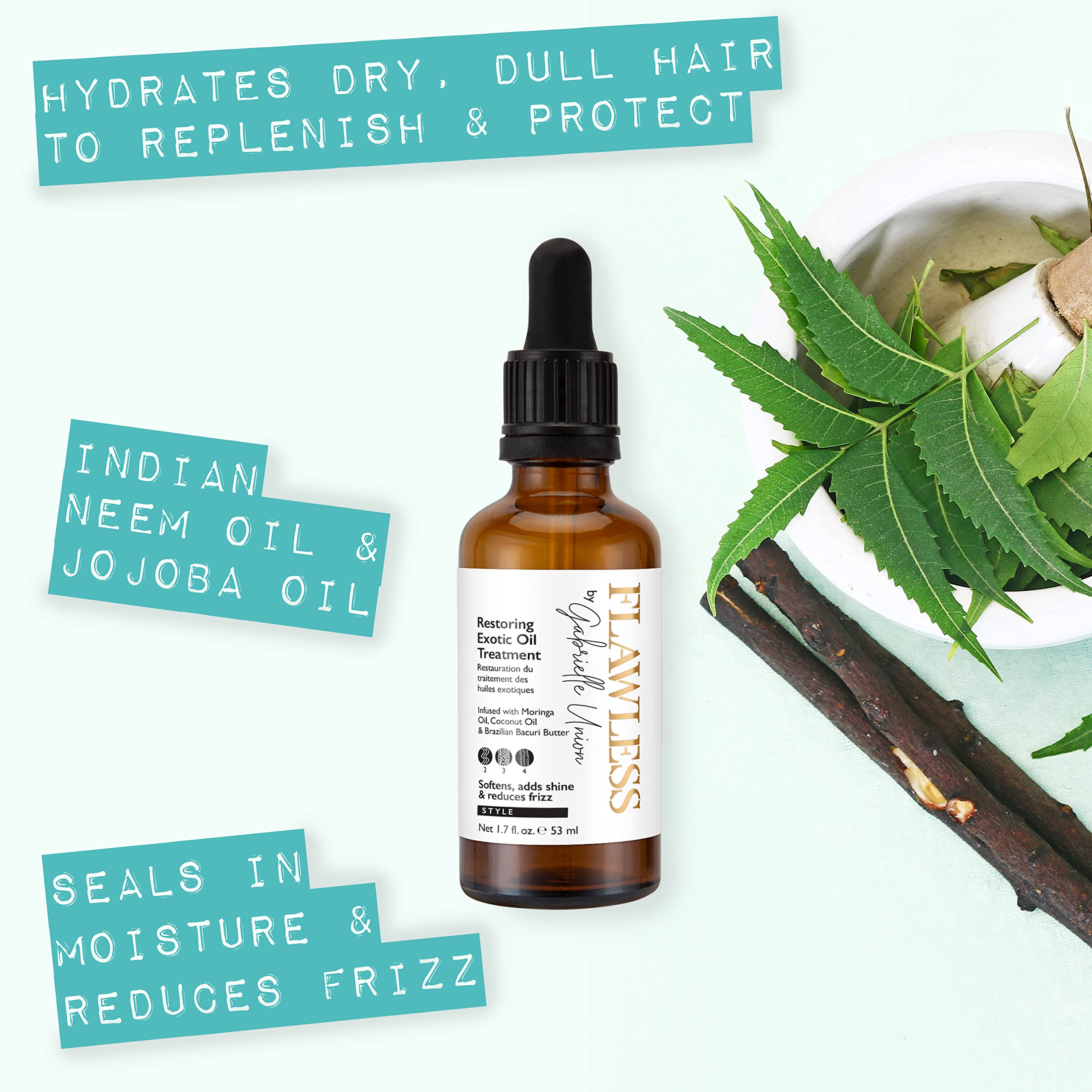 Flawless By Gabrielle Union Restoring Exotic Oil Treatment for Natural Coily