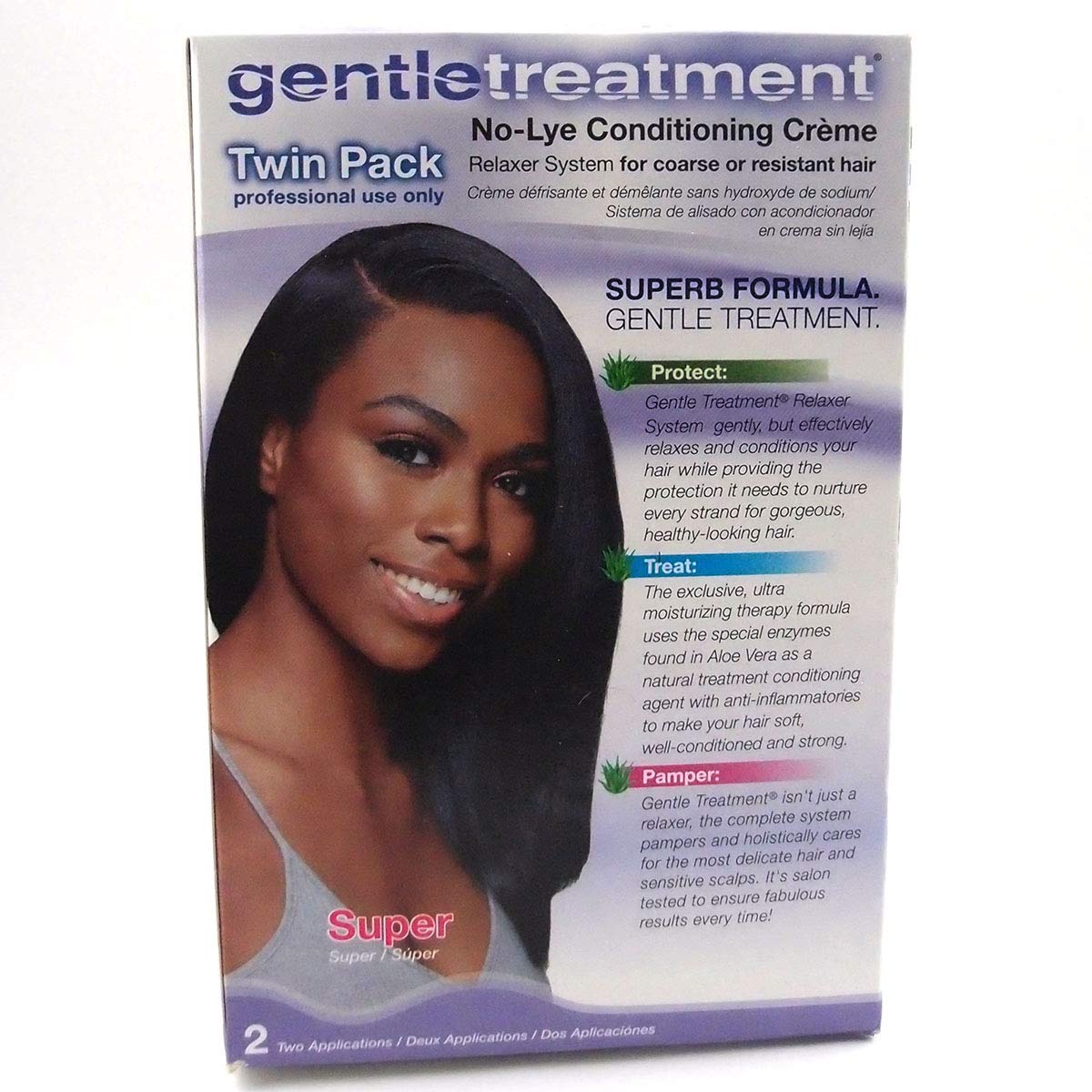 Gentle Treatment Relaxer Super Twin Pak No Lye Kit 1 Ea - Thumbnail 2