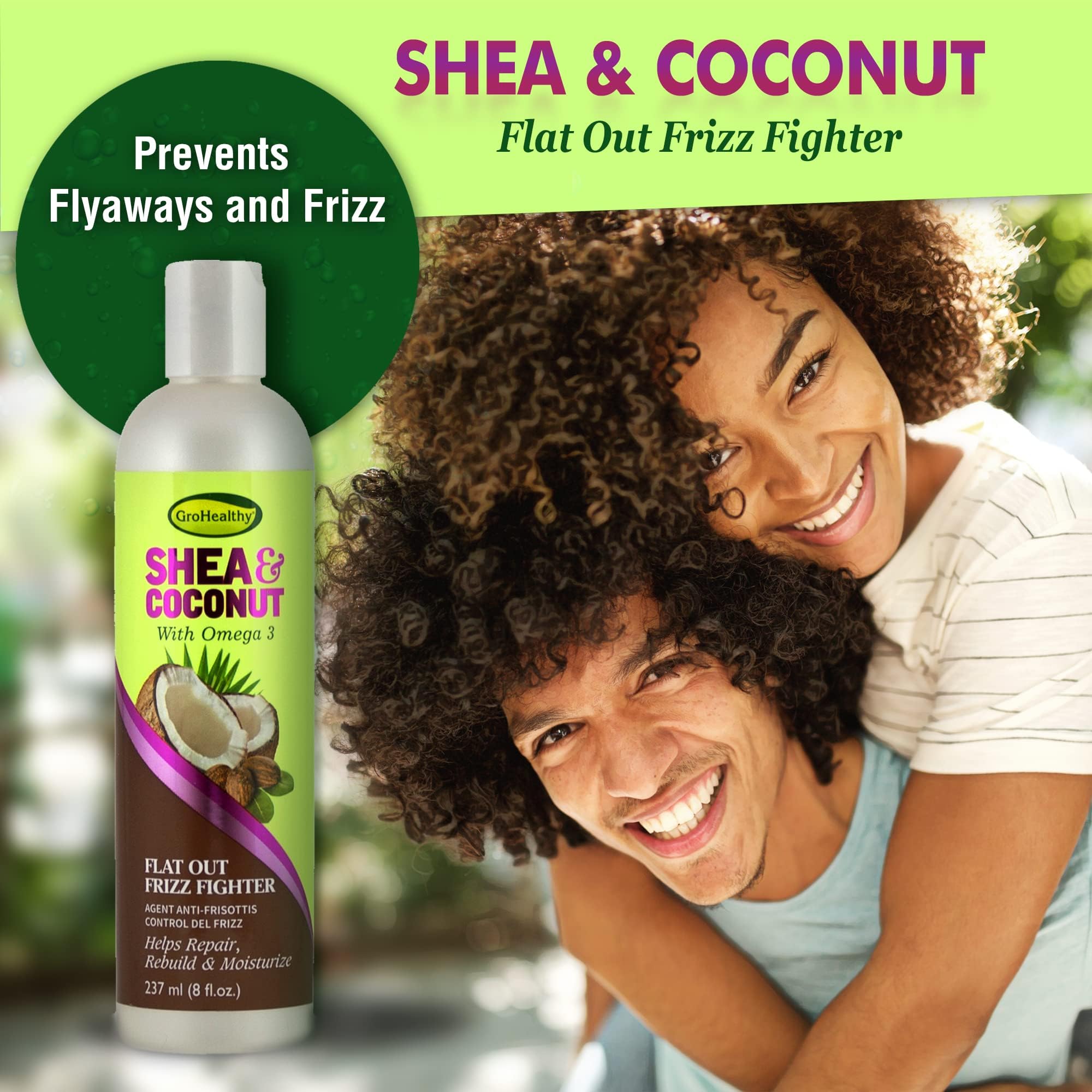 Grohealthy Gro Healthy Shea Coconut Flat Out Frizz Fighter 8 oz - Thumbnail 2