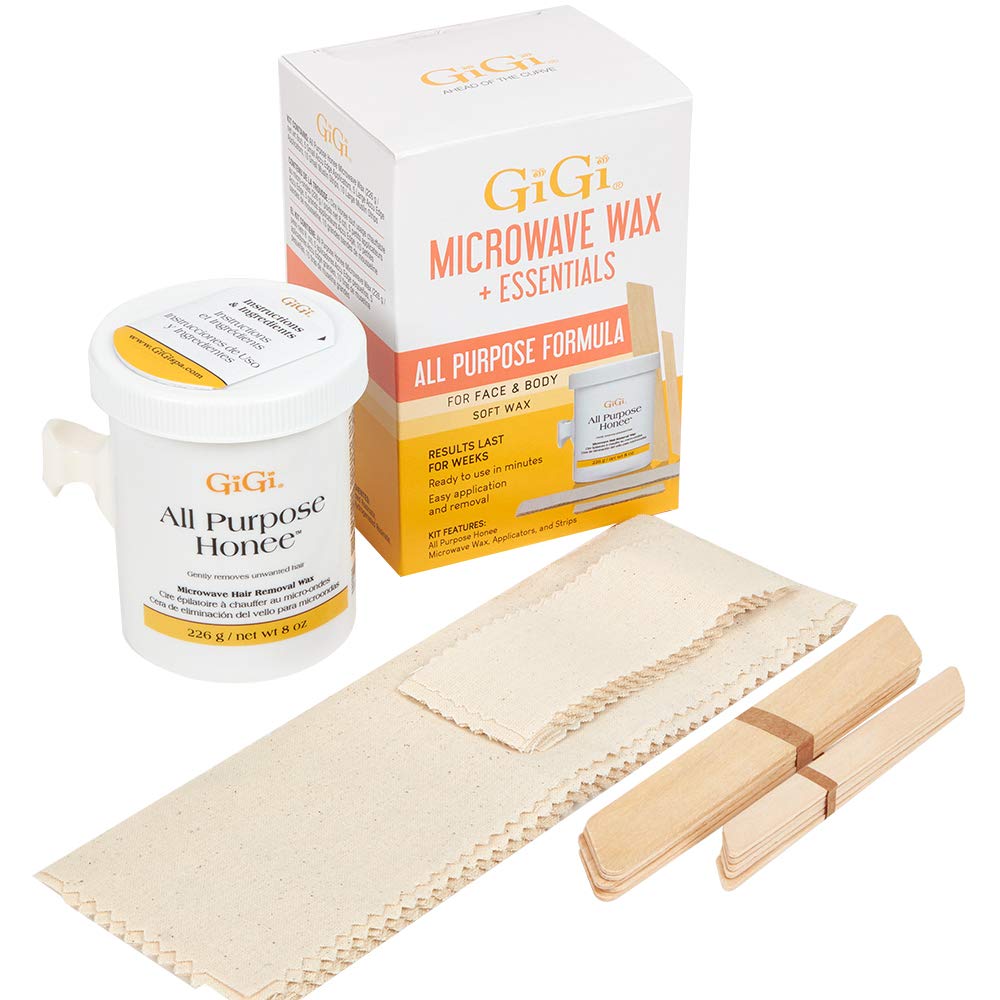 Gigi Microwave Wax Kit All Purpose Honee Soft Wax Hair Removal Kit for Face (Set) - Thumbnail 2