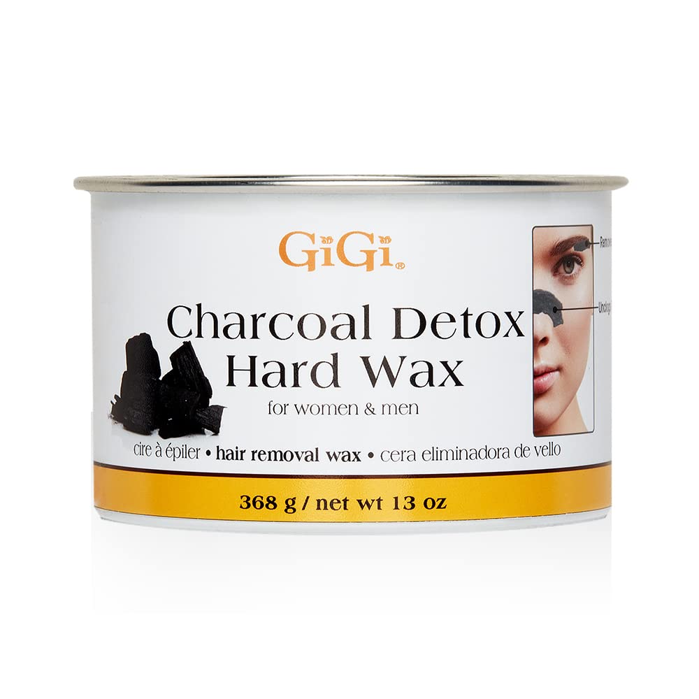 Gigi Charcoal Detox Facial Hard Wax for Delicate Skin Deep Cleansing Purifying