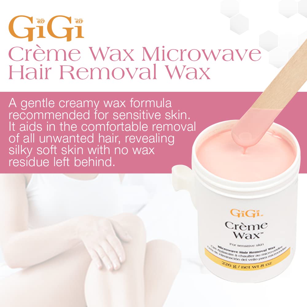 Gigi Crème Wax Microwave Hair Removal Wax for Face Body Gentle Soft Wax Formula - Thumbnail 2