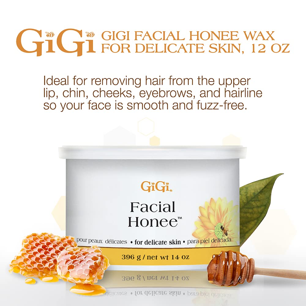Gigi Facial Honee Wax Hair Removal Soft Wax for Face and Delicate Skin 14 oz - Thumbnail 3