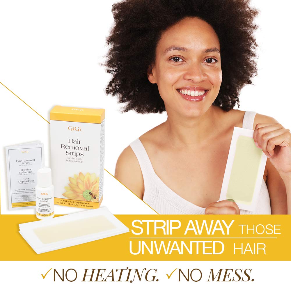 Gigi Hair Removal Wax Strips for Body Pre Waxed With Gigi All Purpose Honee - Thumbnail 2