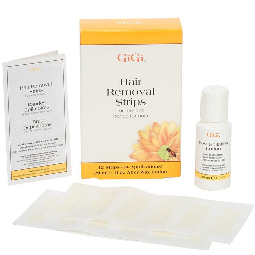 Gigi Wax Strips for Hair Removal 12 Facial Wax Strips With Post Epilation - Thumbnail 2
