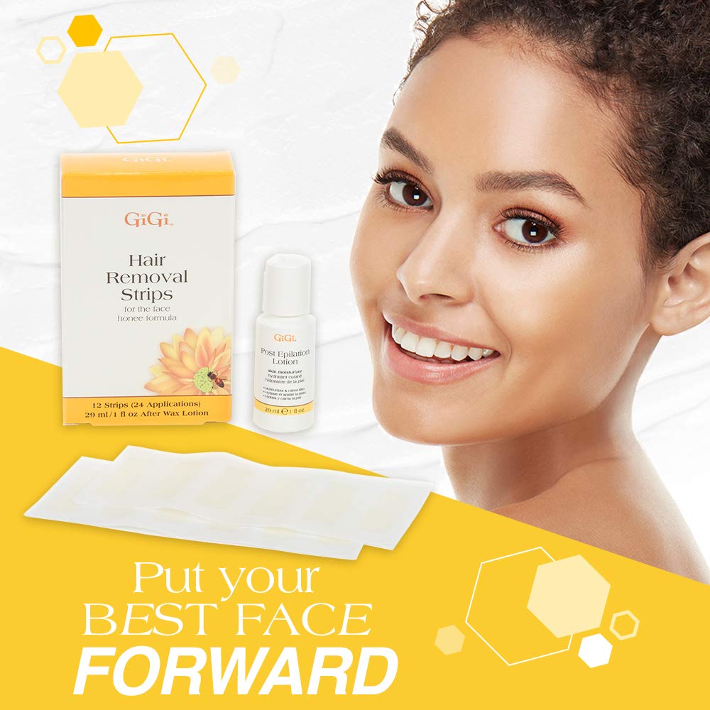 Gigi Wax Strips for Hair Removal 12 Facial Wax Strips With Post Epilation - Thumbnail 3