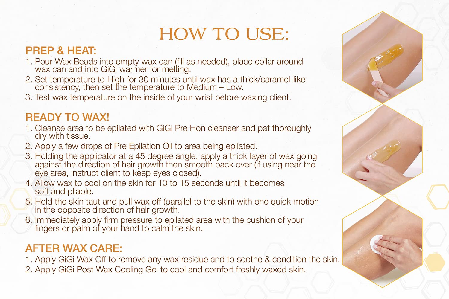 Gigi Hard Wax Beads for Hair Removal Golden Honee All Purpose Hair Removal Wax